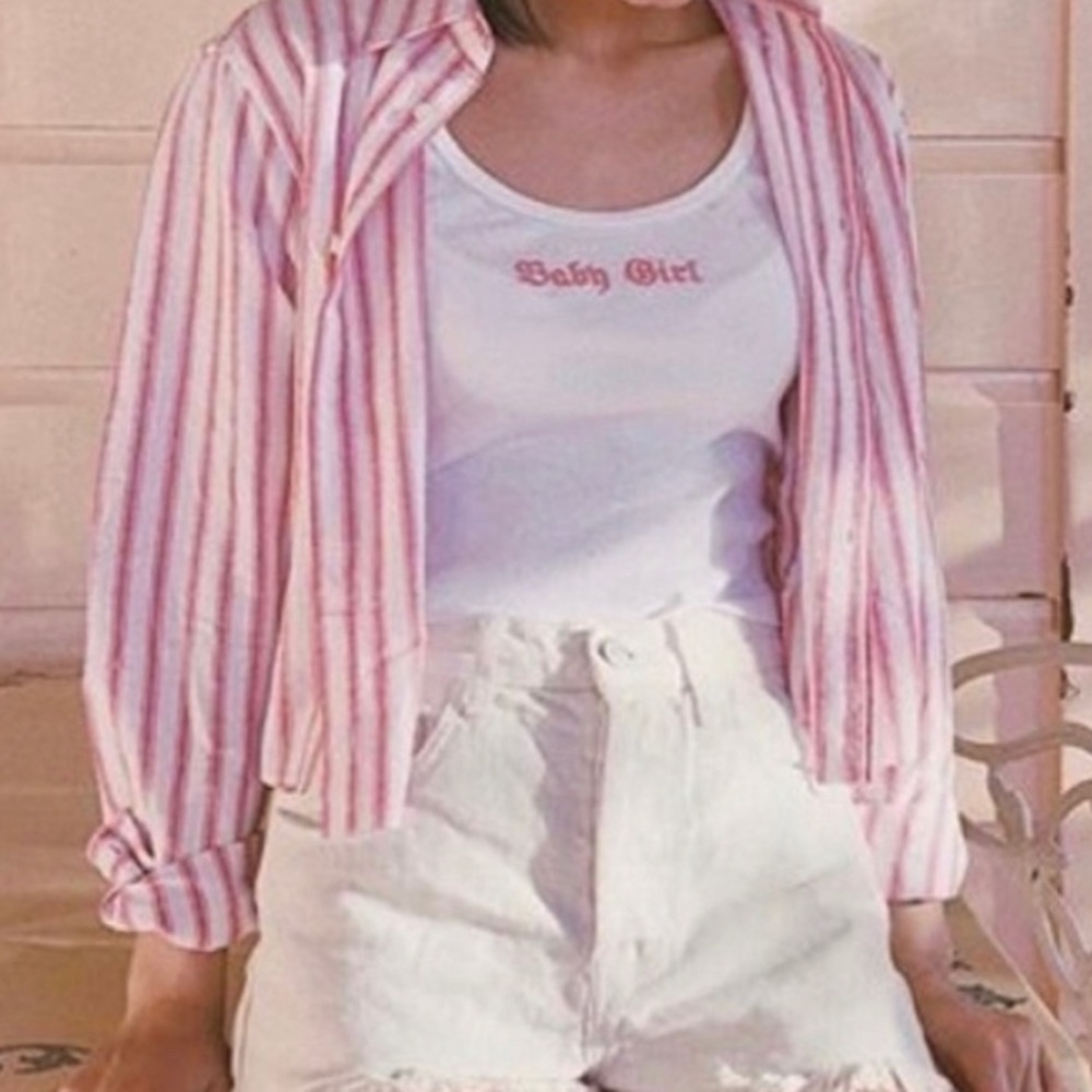 Brandy Melville - Stripe Button Shirt